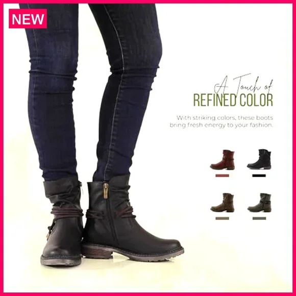 Waterproof Mid-Calf Snow Boots with Memory Foam & Faux Fur Lining